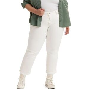 Jessica Simpson plus size white boyfriend jeans size 18W